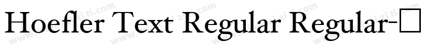 Hoefler Text Regular Regular字体转换